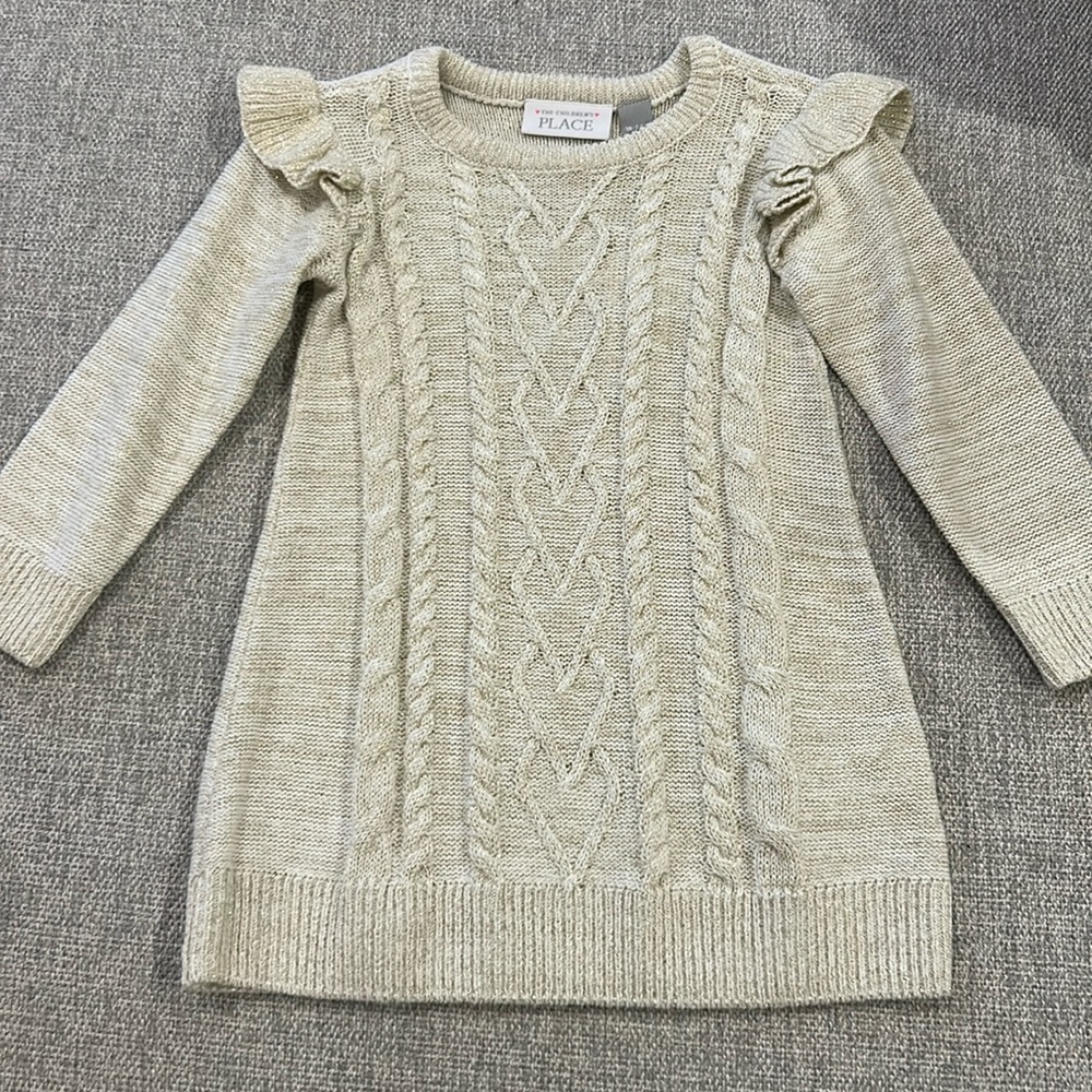 The Children’s Place. Knit sweater dress - 18-24mo. Cream